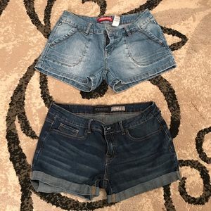 TWO women’s denim shorts